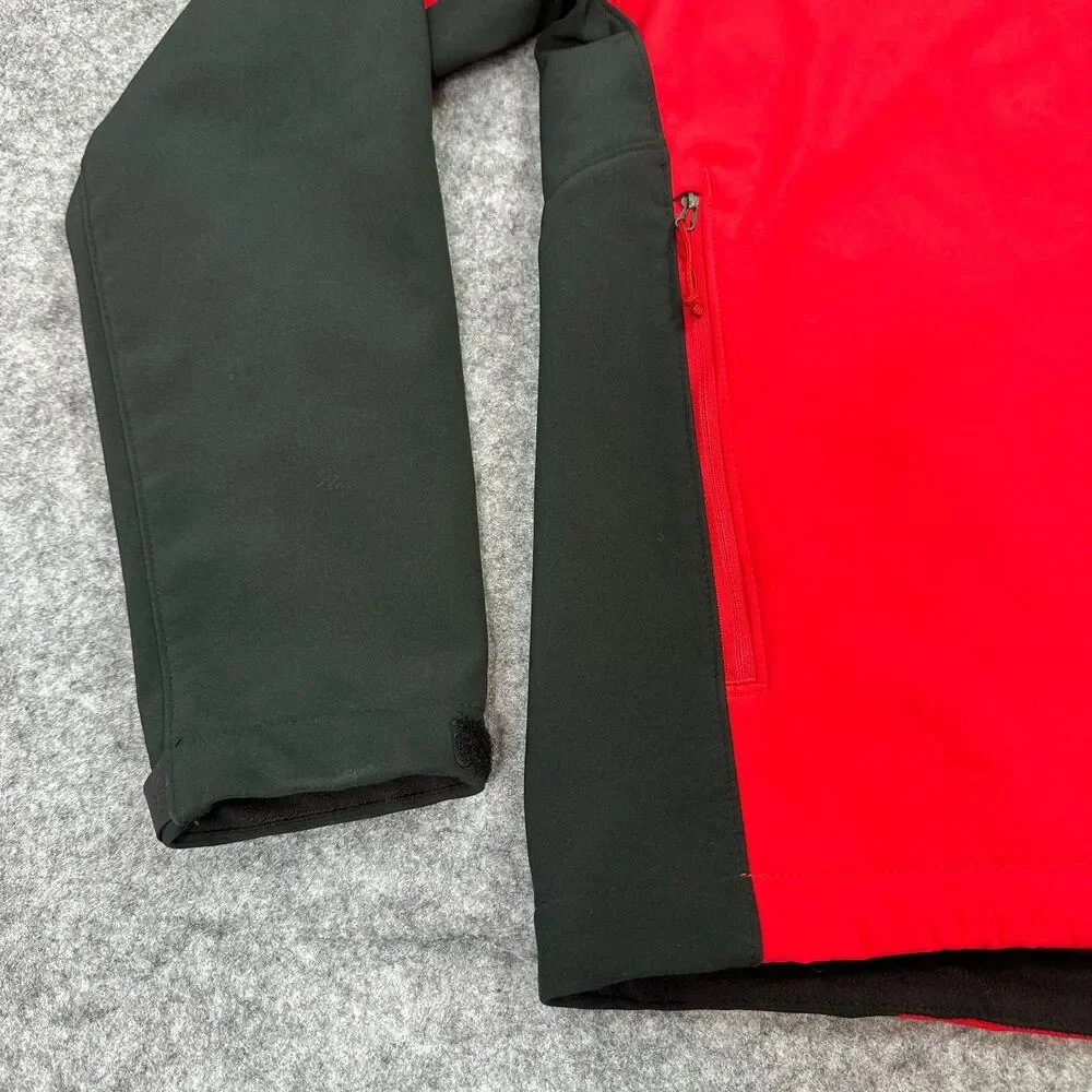 The North Face Apex Softshell Jacket Mens Medium M Red Black Full Zip Outdoor